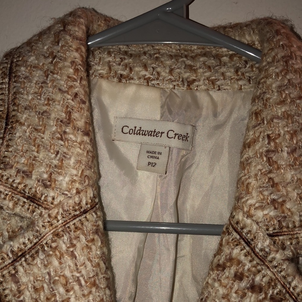 Coldwater Creek Tweed Blazer in Beige and Brown - Picture 2 of 9